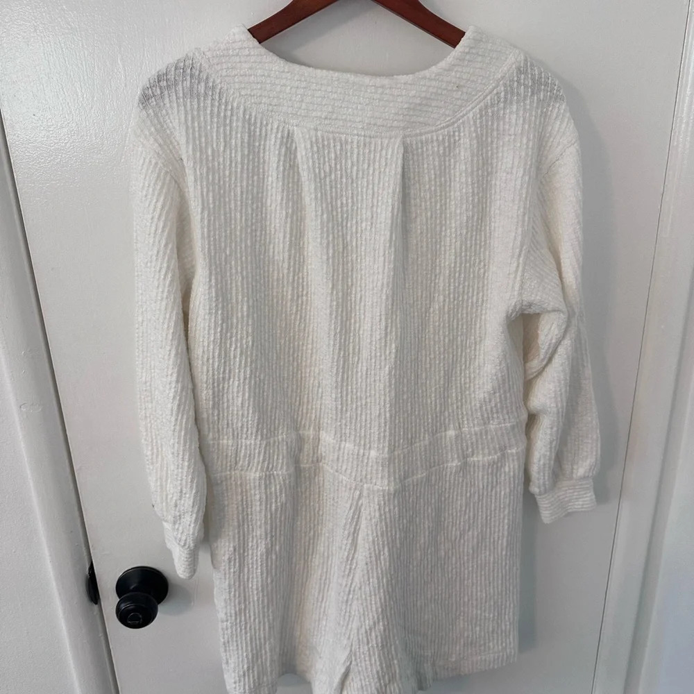 Free People Beach White Terry Cloth Romper Coverup - Picture 2 of 3